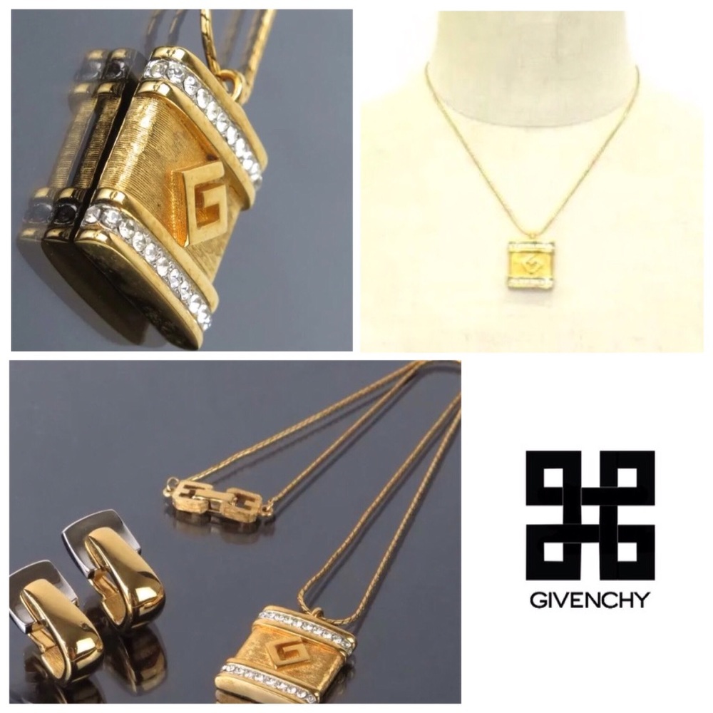 VINTAGE GIVENCHY CLIP ON EARRINGS/ NECKLACE SET